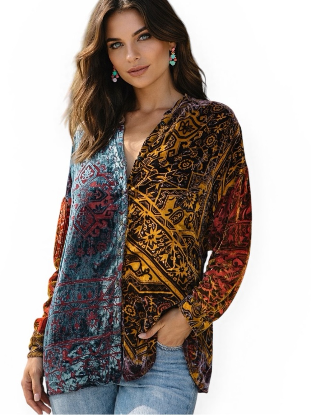 Johnny Was Frida button-down shirt NWT